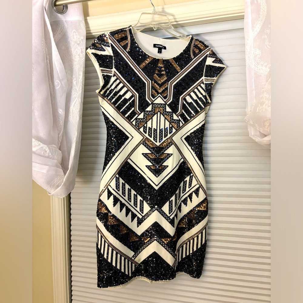 Express size S multicolored dress